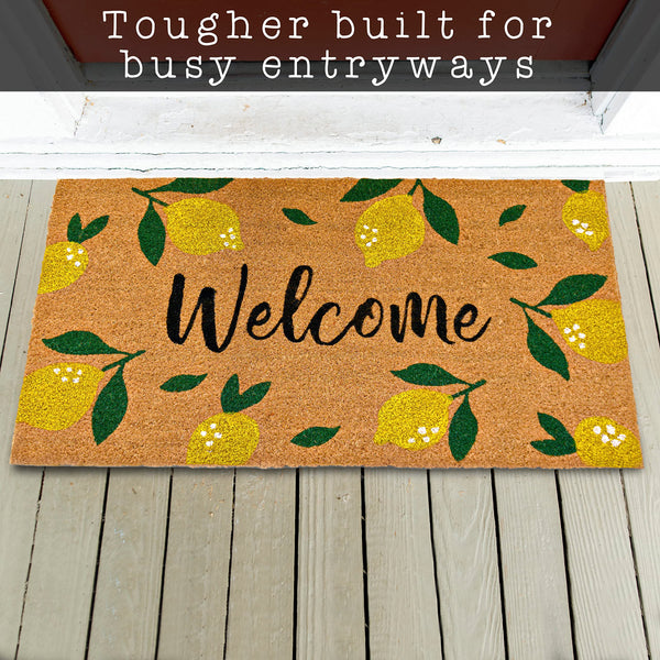 MAINEVENT Lemon Summer Coir Outdoor Mat