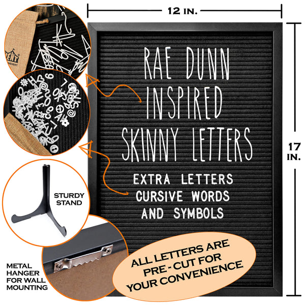 MAINEVENT Letter felt board sign skinny pre cut letters