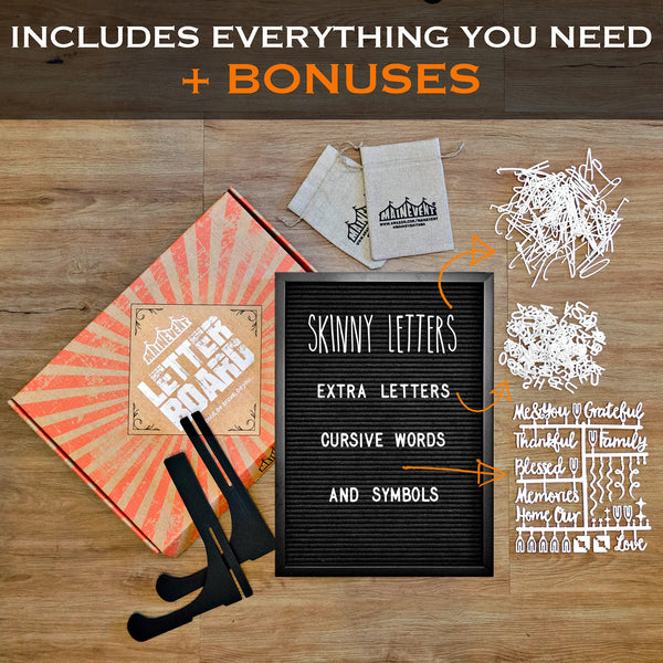 MAINEVENT Letter felt board sign skinny pre cut letters