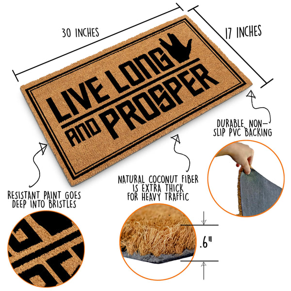 MAINEVENT Live Long and Prosper Star Wars Coir Outdoor Mat