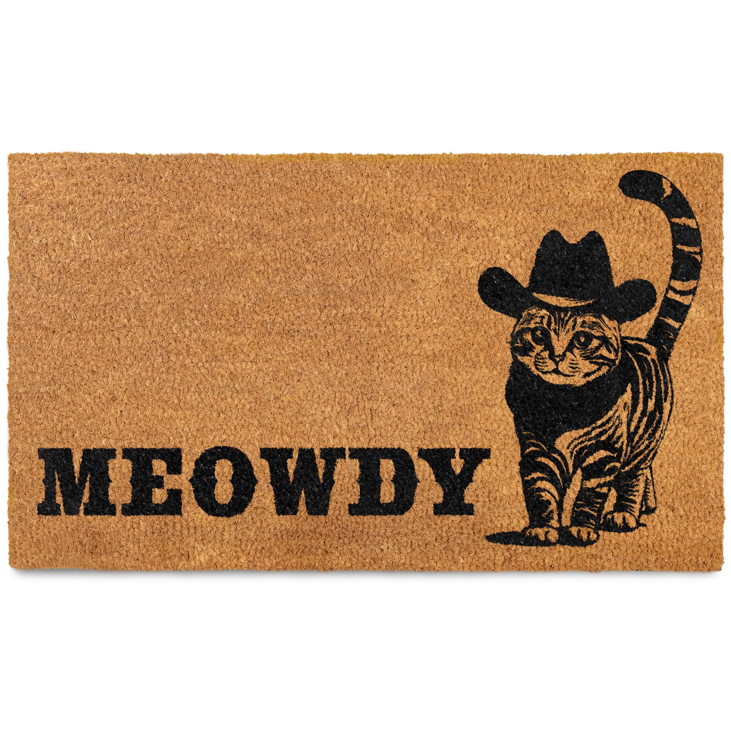 MAINEVENT Meowdy cat-lovers coir outdoor mat