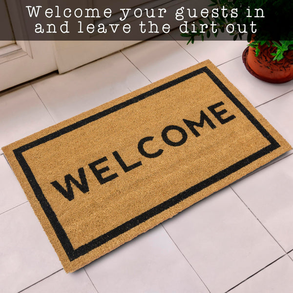 MAINEVENT Welcome-themed coir outdoor mats