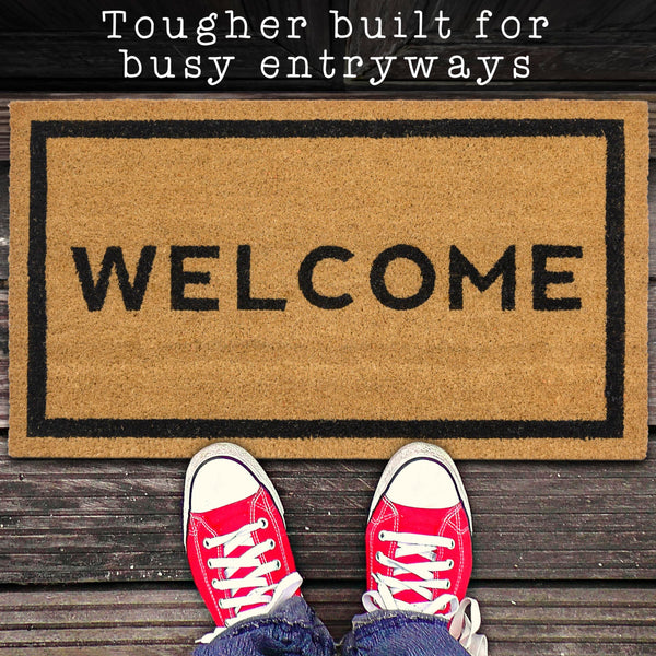 MAINEVENT Welcome-themed coir outdoor mats