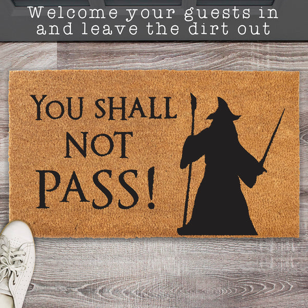 MAINEVENT You Shall Not Pass Coir Outdoor Mat LOTR
