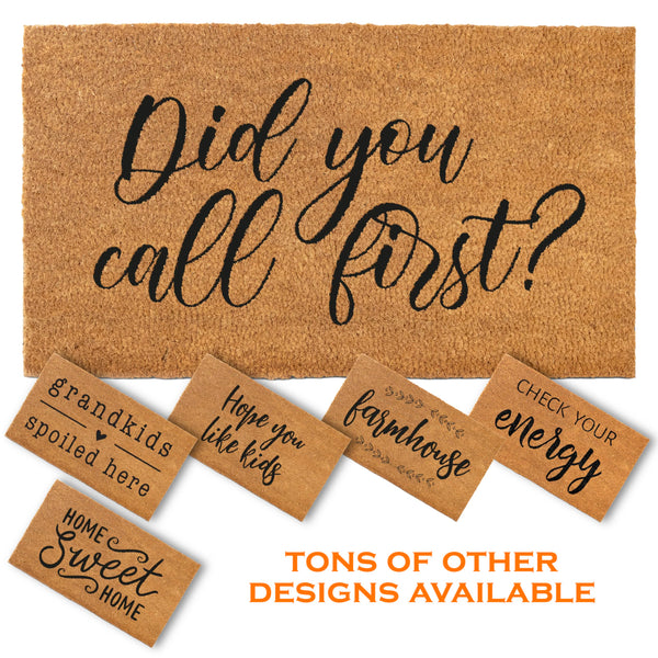 MAINEVENT coir welcome mats did you call first outdoor mats