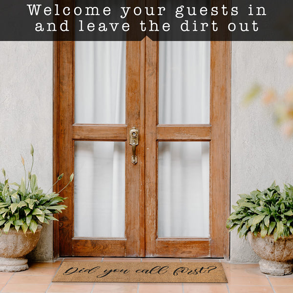 MAINEVENT coir welcome mats did you call first outdoor mats