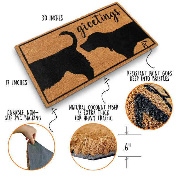 MAINEVENT dogs greeting dog-lover outdoor coir mats