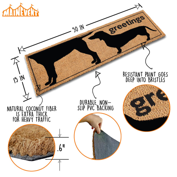 MAINEVENT dogs greeting dog-lover outdoor coir mats