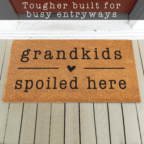 MAINEVENT grandkids spoiled here coir outdoor mat