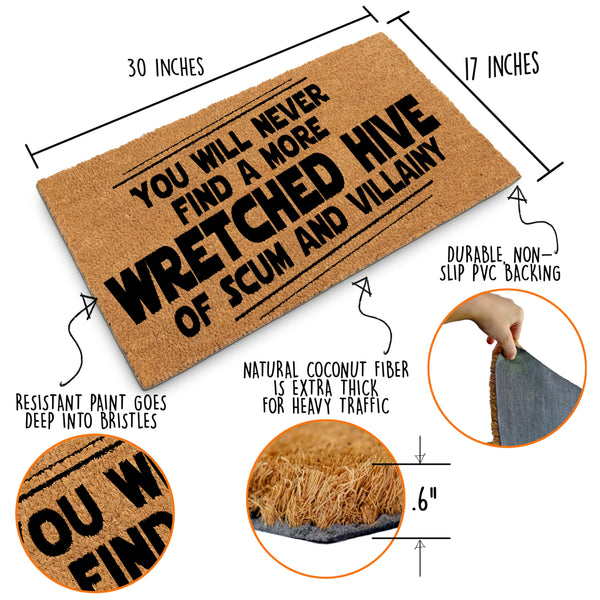 MAINEVENT wretched hive star wars coir outdoor mat