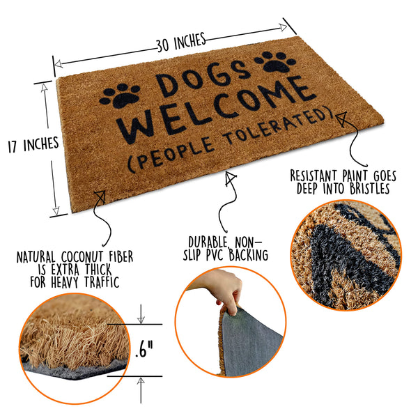 Dogs Welcome People Tolerated 30x17