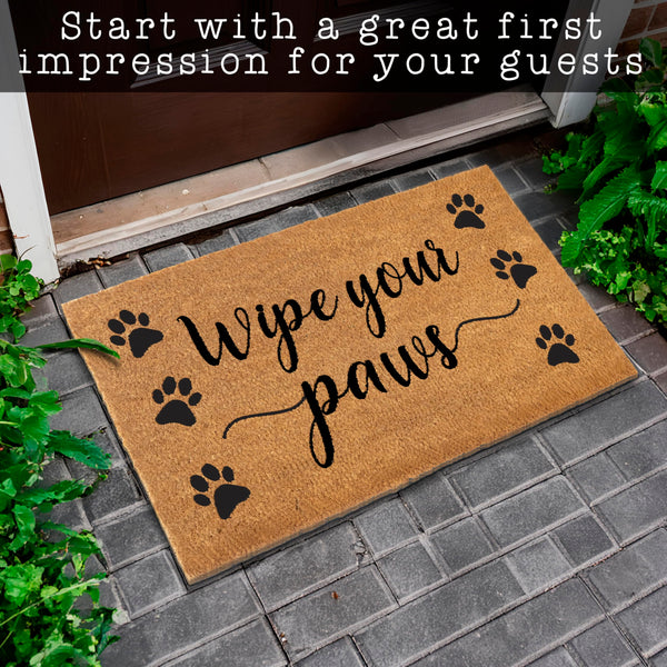 Wipe your paws coir outdoor mats