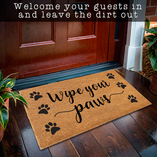 Wipe your paws coir outdoor mats