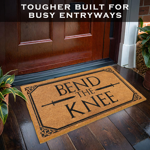 bend the knee coir door mat doormat mats nonslip mats