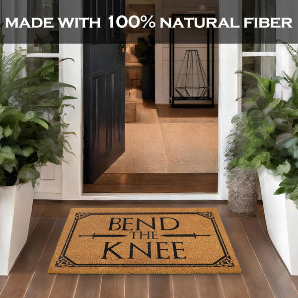 bend the knee coir door mat doormat mats nonslip mats