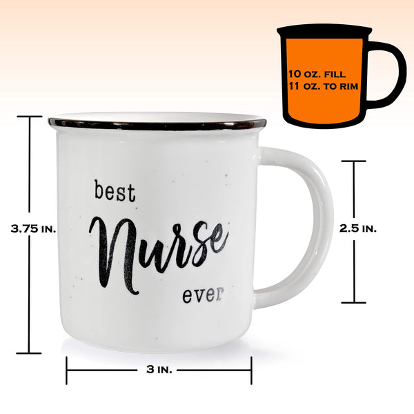 best nurse ever ceramic coffee campfire mug