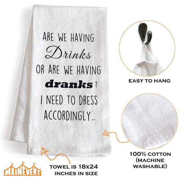 funy kitchen towels cotton dranks drinks