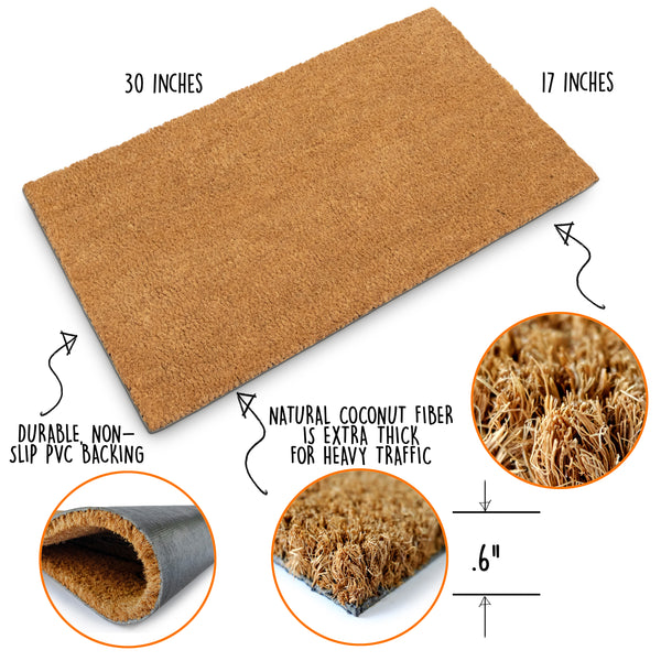 DIY plain coir door mats ourdoor rug