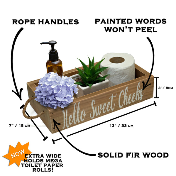 wooden rustic bathroom decor box