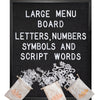 Large Felt Letter or Menu Board in 24x30 or 32x40-inch Sizes