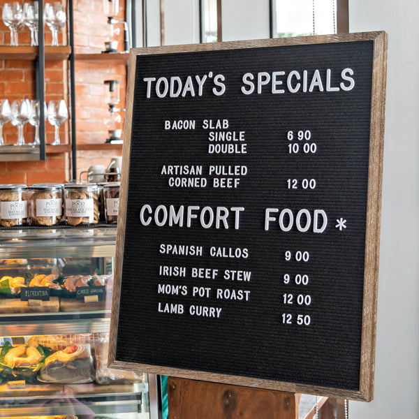 letter board menu board announcement