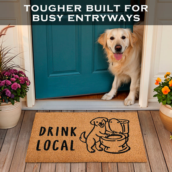 Drink Local Door Mat 30x17 Inch