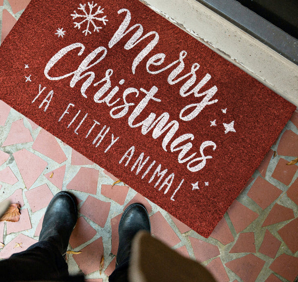 Merry Christmas Filthy Animal Doormat 30x17 Inch