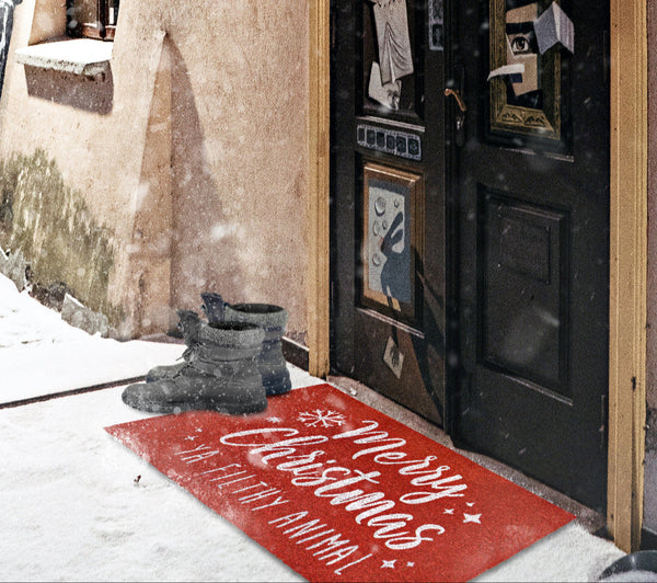 Merry Christmas Filthy Animal Doormat 30x17 Inch