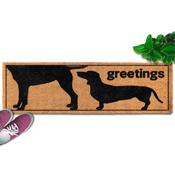 Dog Greetings Coir Doormat Outdoor 30