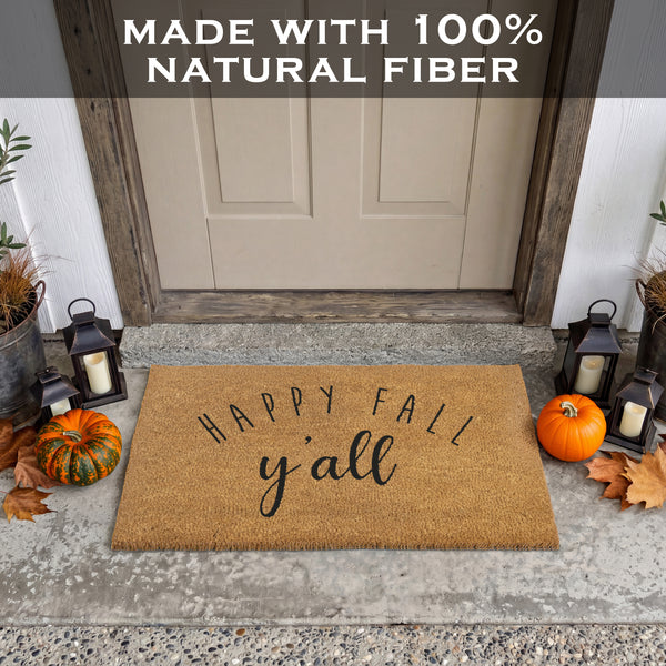 Coir Mat Happy Fall Y'all Doormat 30
