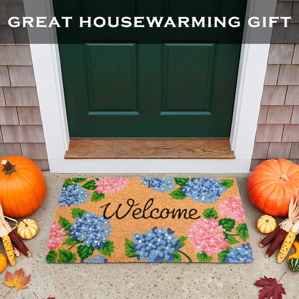 Hydrangea Door Mat 30x17 Inch