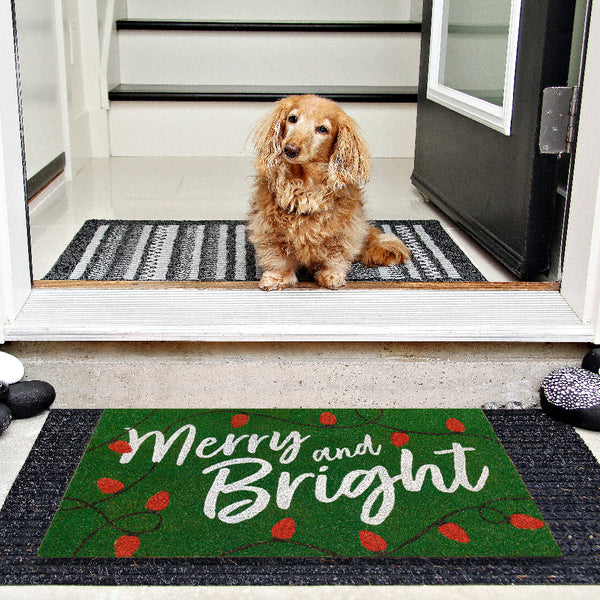 Coir Welcome Mat - Merry And Bright 30x17 Inch