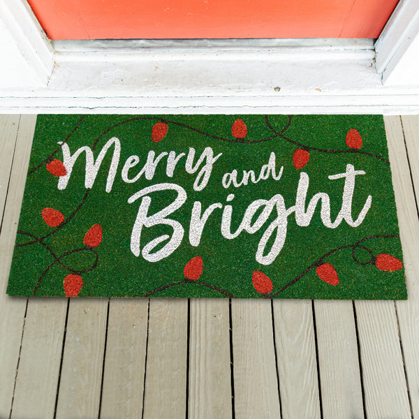 Coir Welcome Mat - Merry And Bright 30x17 Inch