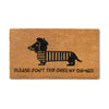 Don't Trip Over My Ouiner Dachshund Doormat 30x17 Inch