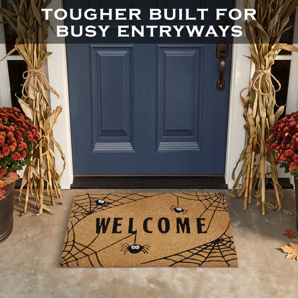 Spiderweb Fall Doormat 30x17 Inch