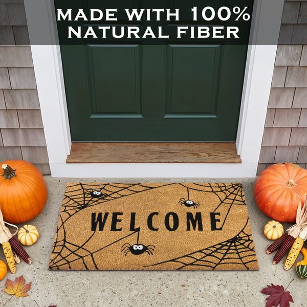 Spiderweb Fall Doormat 30x17 Inch