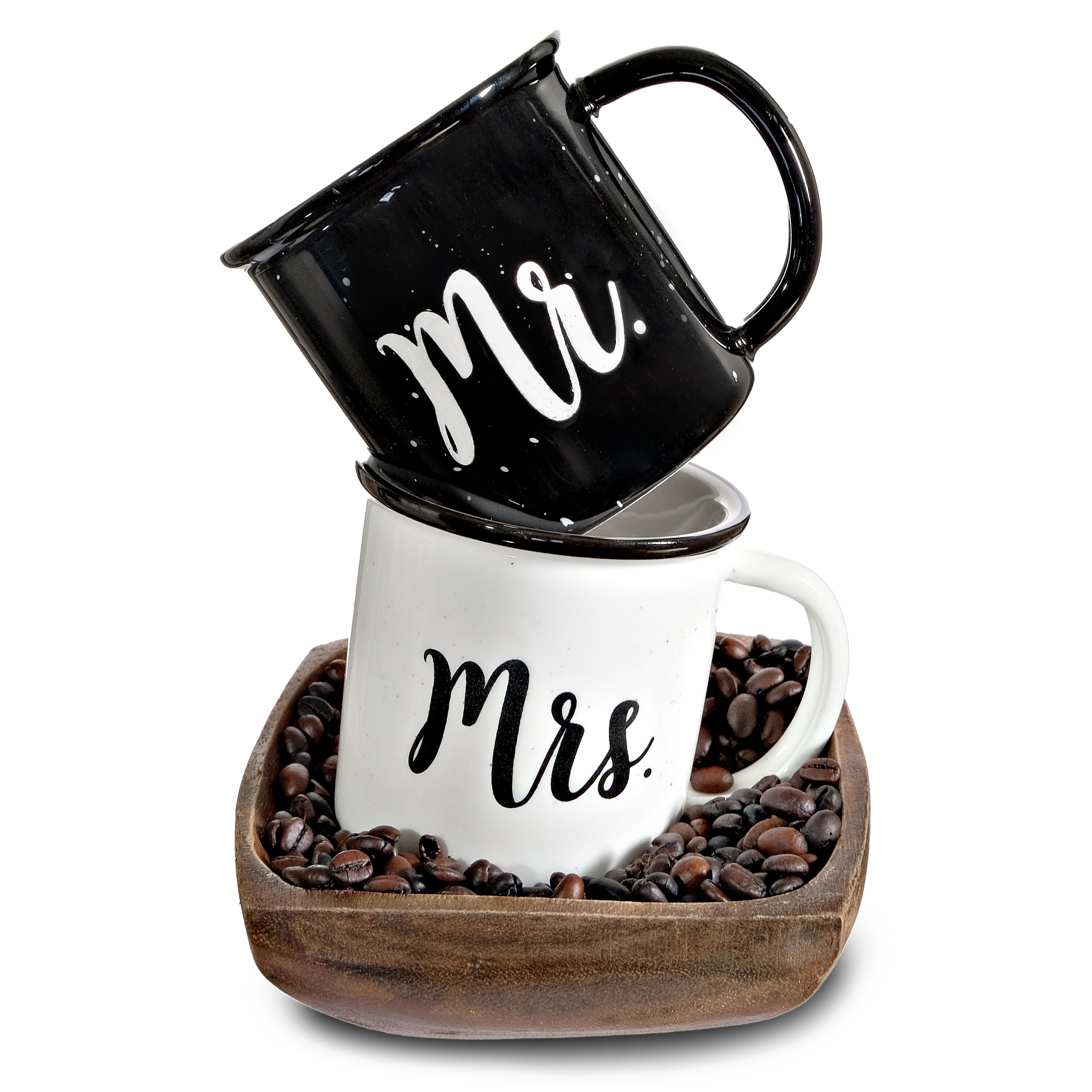 mr mrs couple ceramic mug campfire