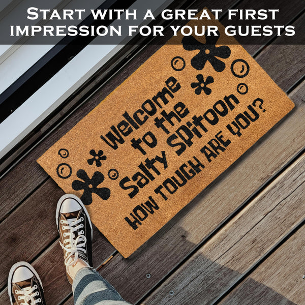 salty spitoon funny coir outdoor mat