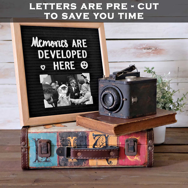 wooden felt letter board sign precut 10x10 oak