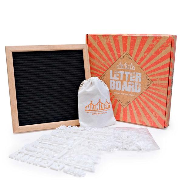 wooden felt letter board sign precut 10x10 oak