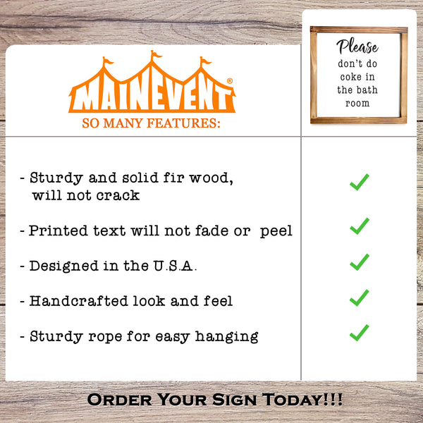 don't do coke bath room signs wall