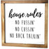 house rules sign 12x12 inch family sign