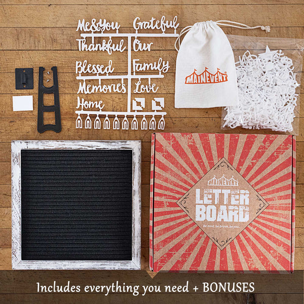 felt letter board with letters numbers 12x17 inch black