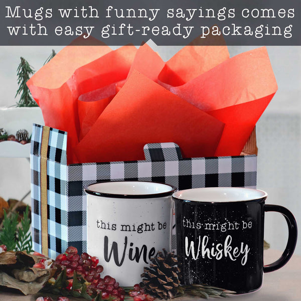this might be whiskey this might be wine mugs set of 2