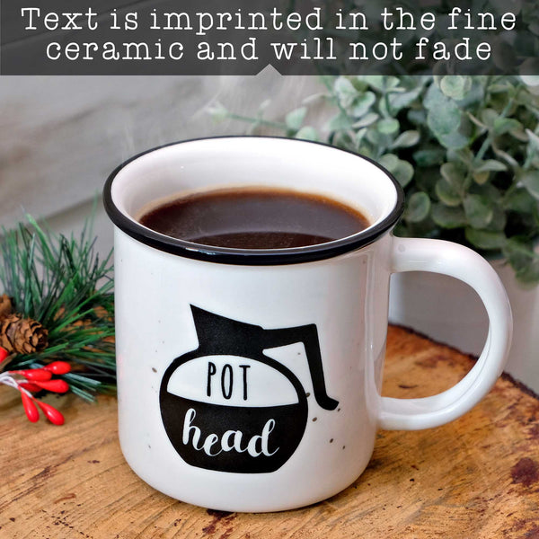 pot head coffee mug 11 ounce ceramic coffee mug