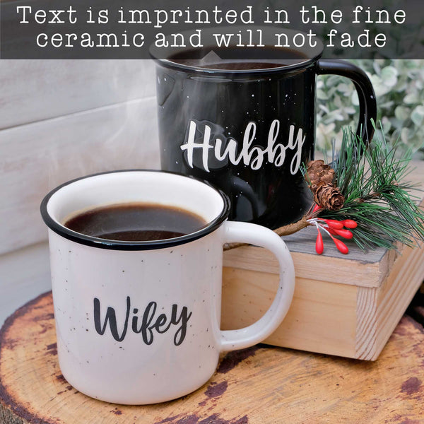 wifey hubby mugs set of 2 ceramic coffee mug