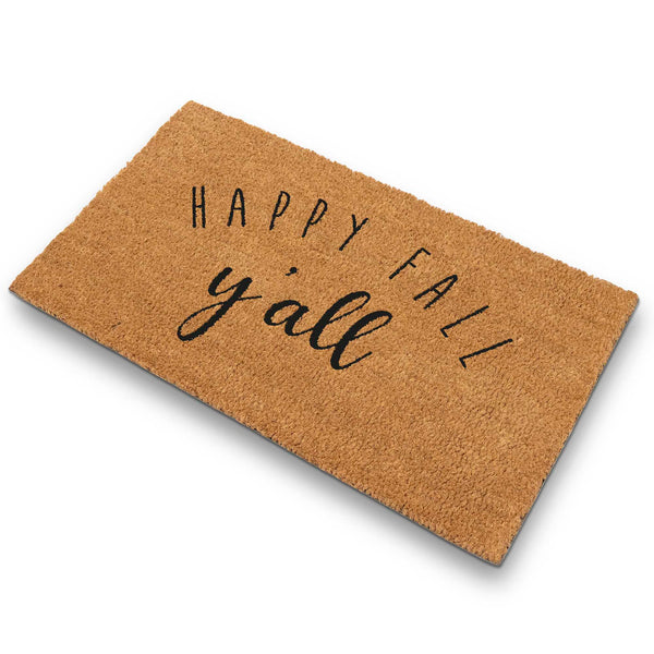 happy fall yall doormat 30x17 inch coir welcome mat