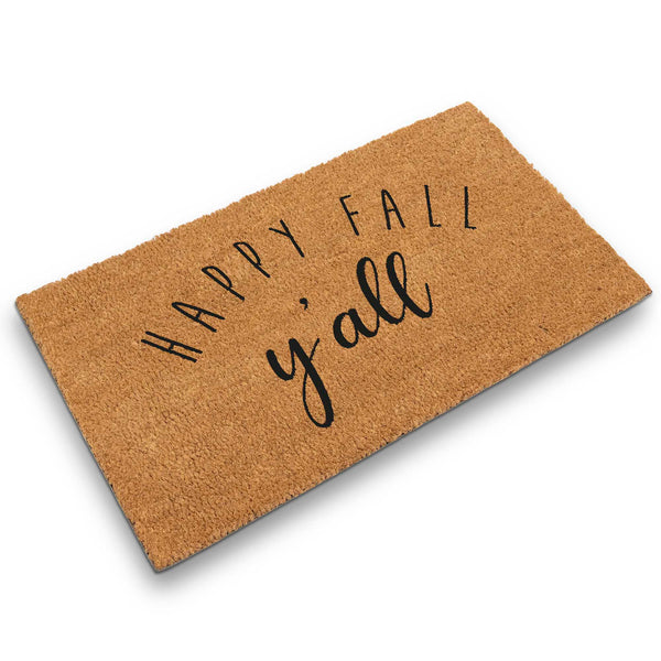 happy fall yall doormat 30x17 inch coir welcome mat