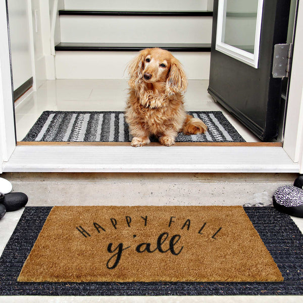 happy fall yall doormat 30x17 inch coir welcome mat