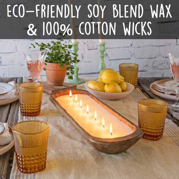 wooden dough bowl candles 20 inch waxed